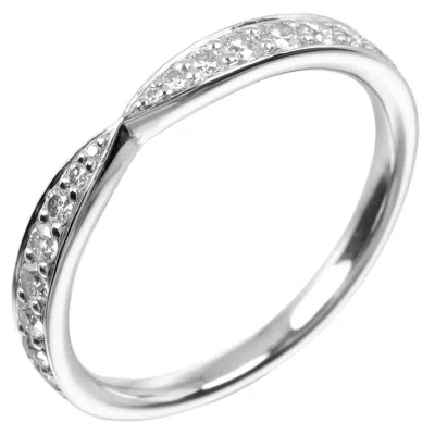 Pre-owned Tiffany & Co Tiffany Platinum Platinum 950 Band Ring () In Silver