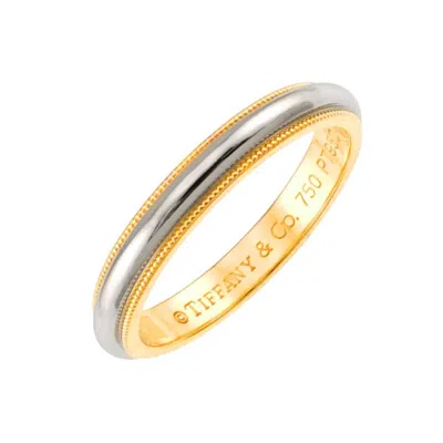 Pre-owned Tiffany & Co Tiffany Platinum Yellow Gold Yellow Gold (18k) Platinum 950 Band Ring () In Platinum, Yellow Gold