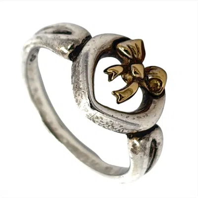 Pre-owned Tiffany & Co Tiffany Silver Yellow Gold (18k) Silver 925 Band Ring ()