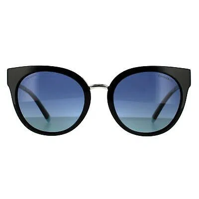 Pre-owned Tiffany & Co Tiffany Sunglasses Tf4168 80014u Black Blue Gradient Polarized
