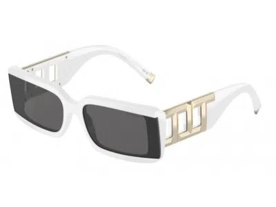 Pre-owned Tiffany & Co Tiffany Sunglasses Tf4197 8357s4 White Dark Gray Woman