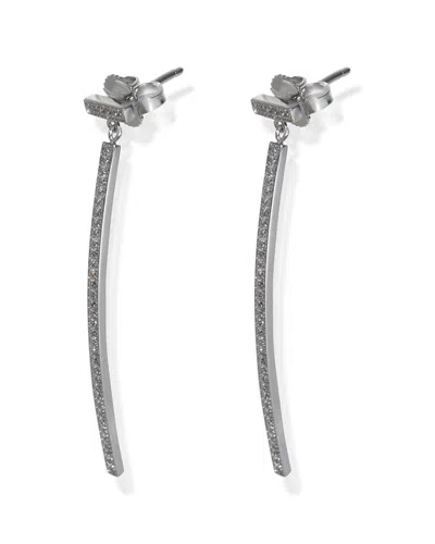 Tiffany & Co . Tiffany T 18k 0.42 Ct. Tw. Diamond Earrings (authentic Pre-loved) In Metallic