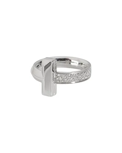 Tiffany & Co . Tiffany T 18k 0.42 Ct. Tw. Diamond Ring (authentic Pre-loved) In Metallic