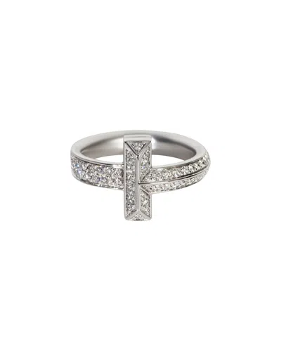 Tiffany & Co . Tiffany T T1 0.58 Ct. Tw. Diamond Ring (authentic Pre-loved) In Gray
