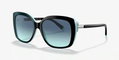 Pre-owned Tiffany & Co Tiffany T Tf 4171 Black/blue Shaded (8055/9s) Sunglasses