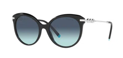 Pre-owned Tiffany & Co Tiffany Tf 4189b Black/blue Shaded (8001/9s) Sunglasses