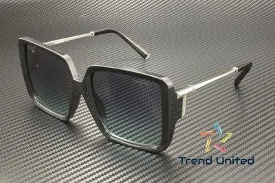 Pre-owned Tiffany & Co Tiffany Tf4212u 83429s Black Azure Gradient Blue 55 Mm Women's Sunglasses