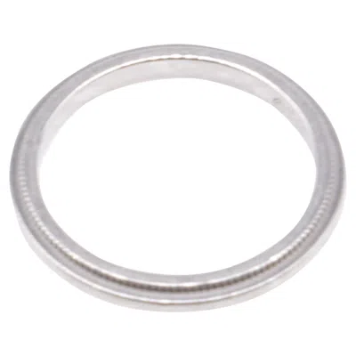 Tiffany & Co Tiffany Together Milgrain Band Ring In Silver Platinum