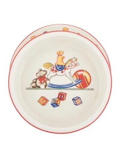 Pre-owned Tiffany & Co Tiffany Toys Holiday Porcelain Dish Bowl And Plate In Neutral