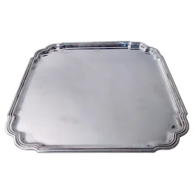 Pre-owned Tiffany & Co Tiffany Traditional Georgian Sterling Silver Square Tray