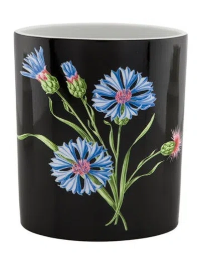 Pre-owned Tiffany & Co 'tiffany Wildflowers' Oval Vase In Black