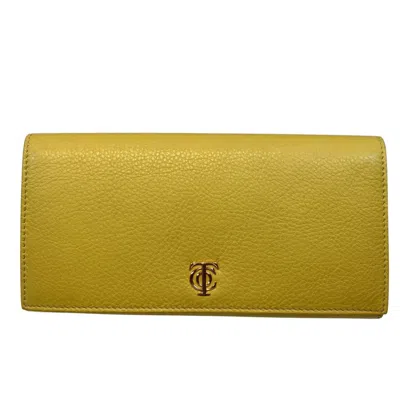 Pre-owned Tiffany & Co Tiffany Yellow Leather Long Wallet (bi-fold) ()