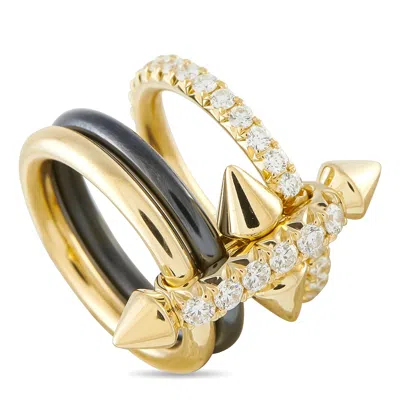Tiffany & Co Titan By Pharrell Williams 18k Yellow Gold, Titanium 1.14ct Diamond Ring Ti16-061926 In Silver