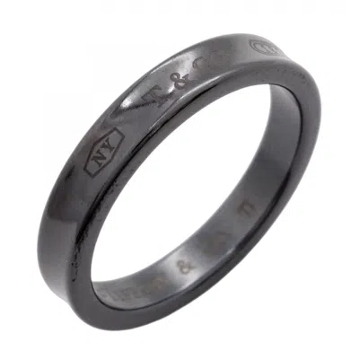 Pre-owned Tiffany & Co Titanium Band Ring () In Black