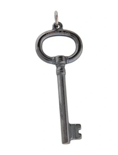 Pre-owned Tiffany & Co Titanium Oval Key Pendant In Multi