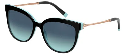 Pre-owned Tiffany & Co Tom Ford Parker Ft1118 Black/smoke (01a) Sunglasses In Blue Shaded