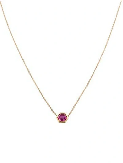 Pre-owned Tiffany & Co Tourmaline Hexagon Paloma's Studio Pendant Necklace, 18" In Multi