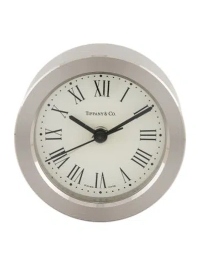 Pre-owned Tiffany & Co Travel Clock In Silver