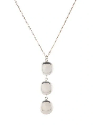 Pre-owned Tiffany & Co Triple Circle Pendant Necklace, 16" In Multi