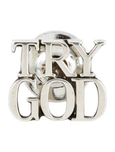 Pre-owned Tiffany & Co 'try God' Pin In Multi