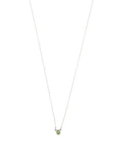 Pre-owned Tiffany & Co Tsavorite Garnet Color By The Yard Pendant Necklace, 16.5" In Multi