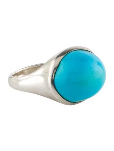 Pre-owned Tiffany & Co Turquoise Cabochon Ring In Multi