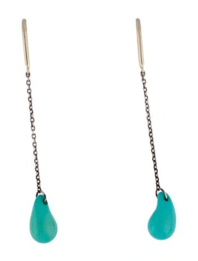 Pre-owned Tiffany & Co Turquoise Teardrop Earrings In Multi