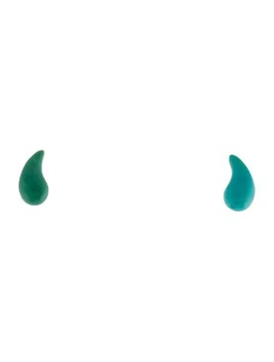 Pre-owned Tiffany & Co Turquoise Teardrop Stud Earrings In Multi