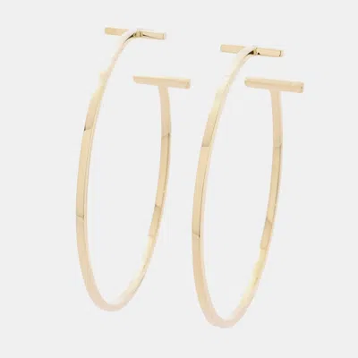 Pre-owned Tiffany & Co Twire 18k Yellow Gold Extra Large Earrings