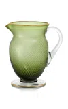 Tiffany & Co Twist Crystal Pitcher In Green