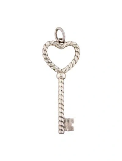 Pre-owned Tiffany & Co Twist Heart Key Pendant, 1.75" In Multi