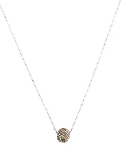 Pre-owned Tiffany & Co Twist Knot Pendant Necklace, 17.5" In Multi