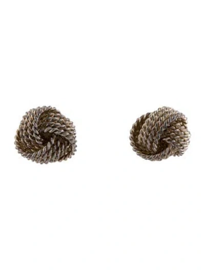 Pre-owned Tiffany & Co Twist Knot Stud Earrings In Multi