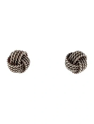 Pre-owned Tiffany & Co Twist Knot Stud Earrings In Multi