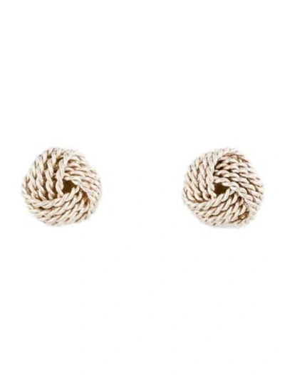 Pre-owned Tiffany & Co Twist Knot Stud Earrings In Multi