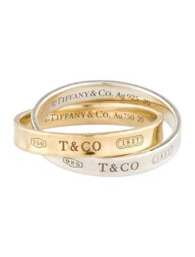 Pre-owned Tiffany & Co Two-tone 1837 Interlocking Circles Ring In Multi