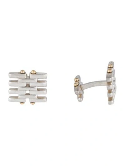 Pre-owned Tiffany & Co Two-tone Gatelink Cufflinks In Multicolor