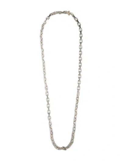 Pre-owned Tiffany & Co Two-tone Makers Chain Necklace, 22" In Multi
