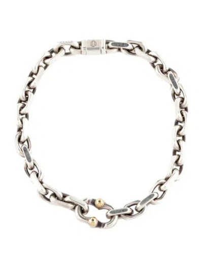 Pre-owned Tiffany & Co Two-tone Makers Link Bracelet, 7" In Multi