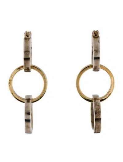 Pre-owned Tiffany & Co Two-tone Triple Circle Drop Earrings In Multi