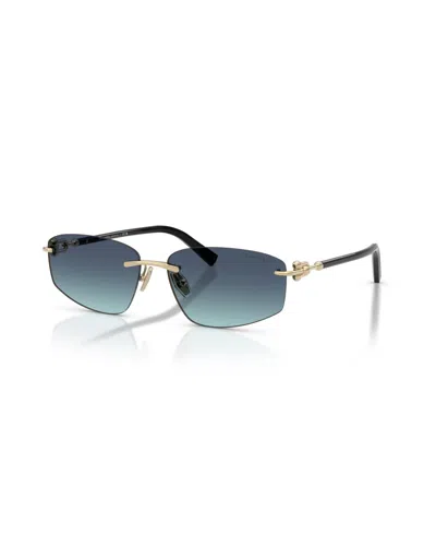 Tiffany & Co Unisex Geometric Sunglasses, Tf3114 In Blue