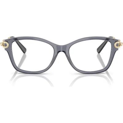 Tiffany & Co . Universal Fit 53mm Rectangular Optical Glasses In Gray