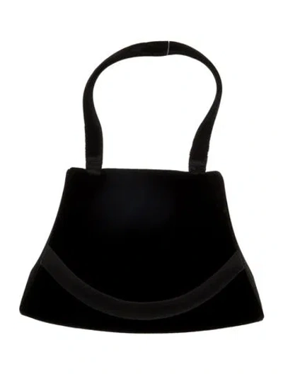 Pre-owned Tiffany & Co Velvet Top Handle Bag In Black
