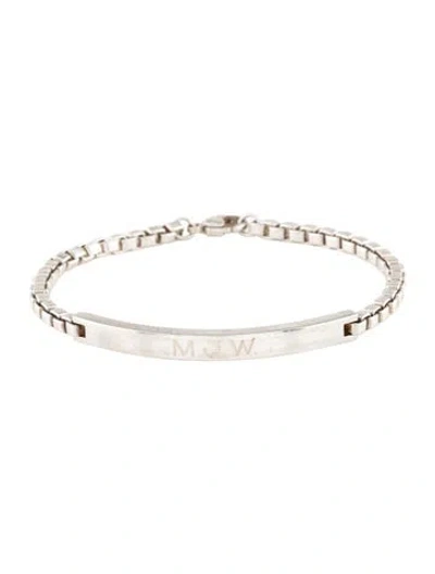Pre-owned Tiffany & Co Venetian Link I.d. Bracelet, 8", 8" In Multicolor