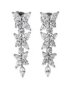 Tiffany & Co . Victoria Mixed Cluster Drop Platinum 8.50 Ct. Tw. Diamond Earrings (authentic Pre-love In Metallic