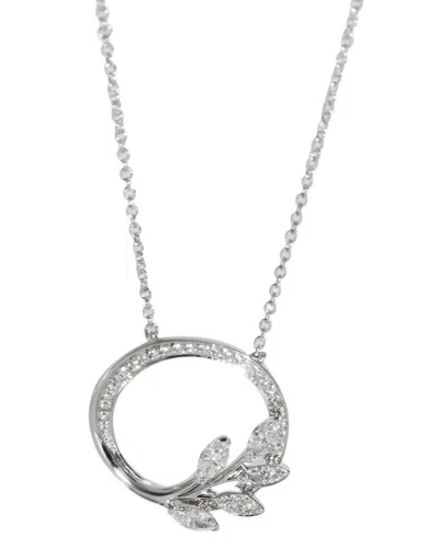 Tiffany & Co . Victoria Platinum 0.78 Ct. Tw. Diamond Pendant (authentic Pre-loved) In Metallic