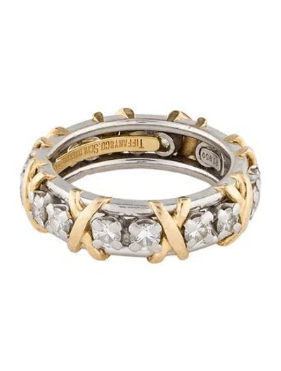 Pre-owned Tiffany & Co Vintage 1.14ctw Diamond Sixteen Stone Ring In Multi