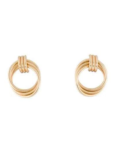 Pre-owned Tiffany & Co Vintage 14k Circle Earrings In Multicolor