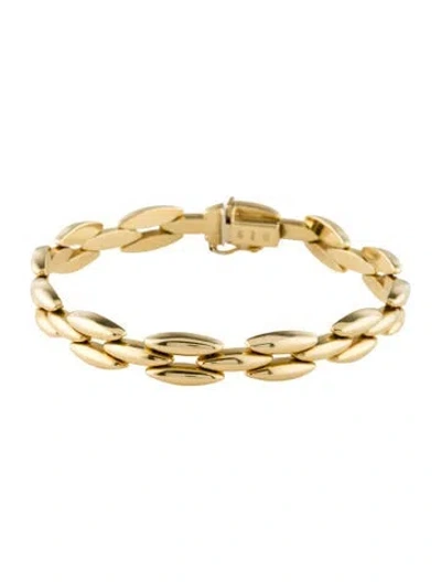Pre-owned Tiffany & Co Vintage 14k Ellipse Bracelet, 7" In Multi