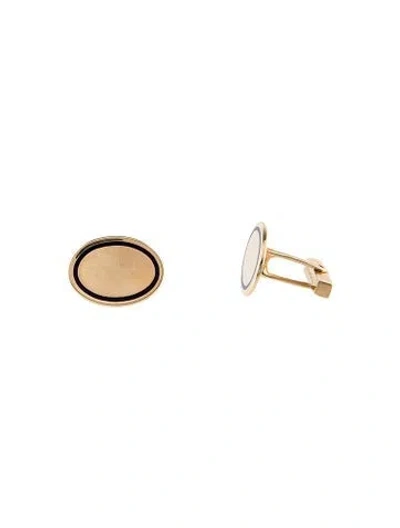 Pre-owned Tiffany & Co Vintage 14k Enamel Cufflinks In Multi
